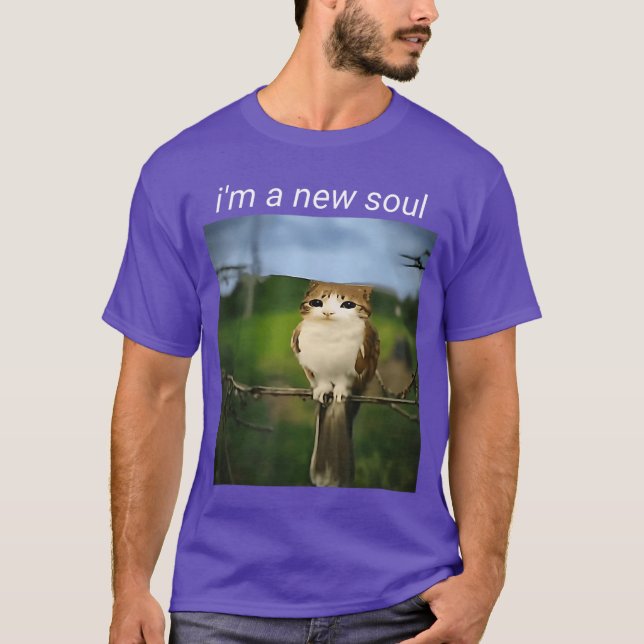 Funny meowl Meme cat owl Meme brainrot gen Alpha M T-Shirt (Front)