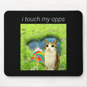 Funny Meowl Meme, Cat Owl Meme Brainrot Gen Alpha  Mouse Pad