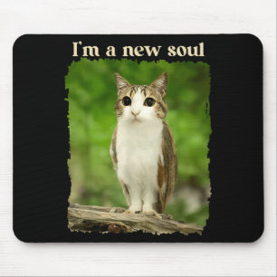 Funny Meowl Meme, Cat Owl Meme Brainrot Gen Alpha Mouse Pad