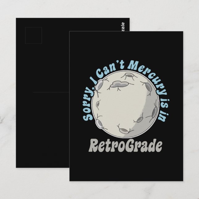 Funny Mercury Retrograde Postcard (Front/Back)