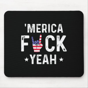 Funny Merica Hot Dogs Beer Fireworks 4th Of July Mouse Pad