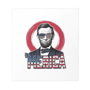 Funny Merica Patriotic President Vintage Vector De Notepad