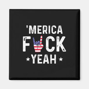 Funny Merica Yeah 4th Of July  Magnet