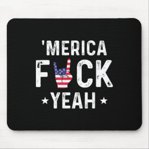 Funny Merica Yeah 4th Of July Mouse Pad
