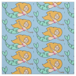 Funny Mermaid custom colour fabric