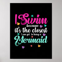 Funny Mermaid Swimming Quote Women And Girl Gift