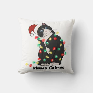 Funny Merry Catmas Cat Cushion