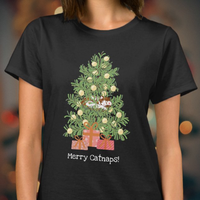 Funny Merry Catnaps! Cat Lover Holidays T-Shirt (Creator Uploaded)