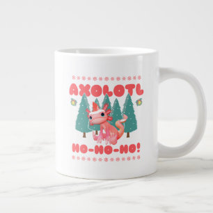 Funny Merry Christmas Axolotl Ho-Ho-Ho! Large Coffee Mug