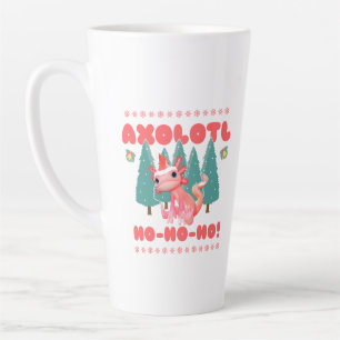 Funny Merry Christmas Axolotl Ho-Ho-Ho! Latte Mug