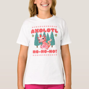 Funny Merry Christmas Axolotl Ho-Ho-Ho! T-Shirt