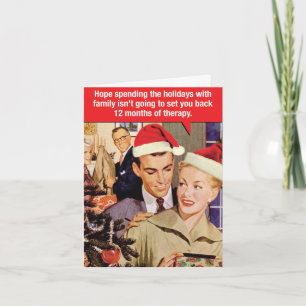 Funny Merry Christmas Card - 12 Months of Therapy
