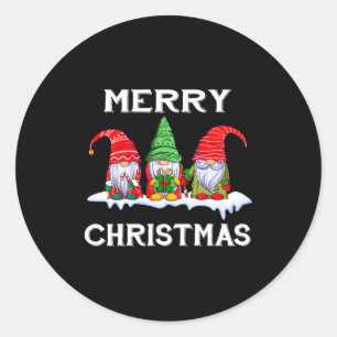 Funny Merry Christmas Family Matching Xmas New Yea Classic Round Sticker