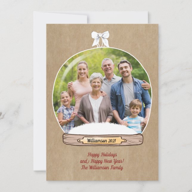 Funny Merry Christmas Family Photo (Front)