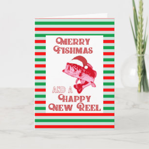 Funny Merry Christmas Fishing Cards