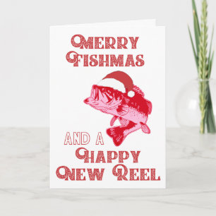 Funny Merry Christmas Fishing Cards