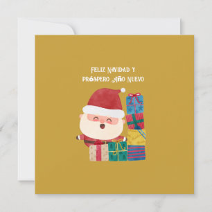 Funny Merry Christmas & Happy New Year in Spanish Holiday Card