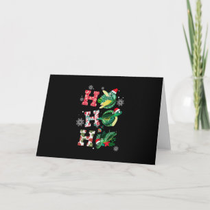 Funny Merry Christmas HO HO HO Turtle Santa Card
