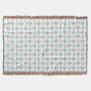Funny Merry Christmas Holiday Naughty Elf Throw Blanket