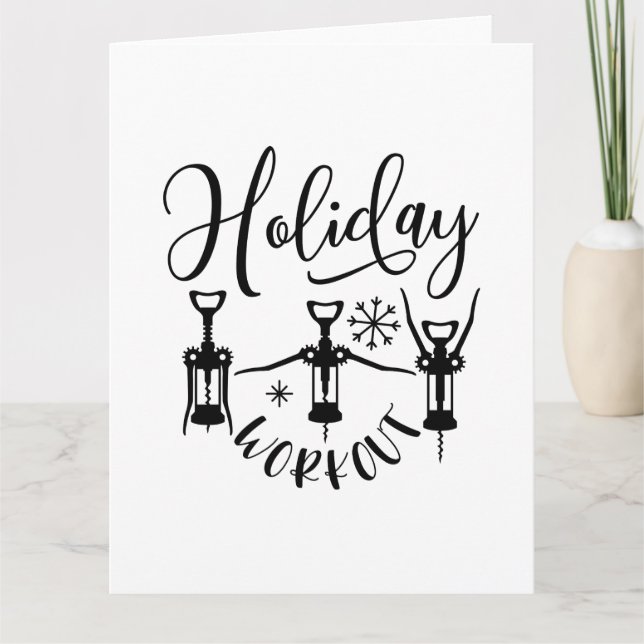 Funny Merry Christmas Holiday Workout Card (Front)