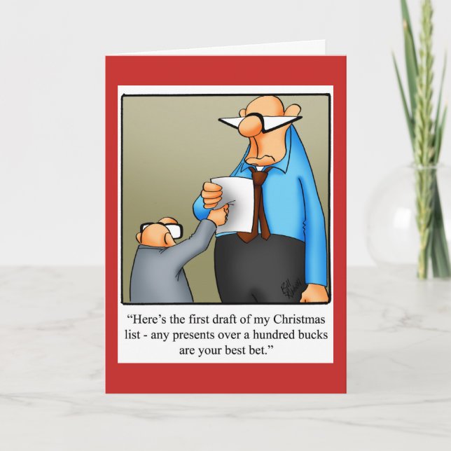 Funny Merry Christmas Humour Greeting Card (Front)