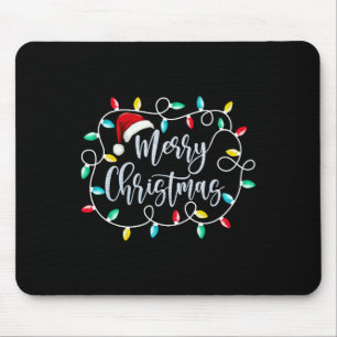 Funny Merry Christmas Lights Xmas Family Men Women Mouse Pad
