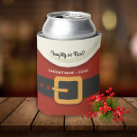 Funny Merry Christmas Santa Claus Naughty or Nice Can Cooler<br><div class="desc">Celebrate the season with this funny Christmas can cooler featuring a santa claus suit and your custom text - add "Naughty or Nice" or your name,  greeting,  year.  Fun and festive,  perfect for your holiday party as it's sure to spread holiday cheer.</div>