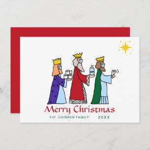 Funny Merry Christmas Three Kings Greeting Holiday