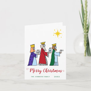 Funny Merry Christmas Three Kings Greeting Holiday Card
