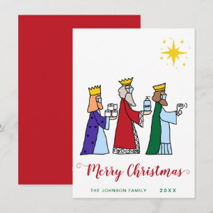 Funny Merry Christmas Three Kings Greeting Holiday Card