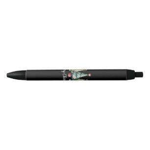 Funny Merry Christmas Trees Bow Santa Family Essen Black Ink Pen