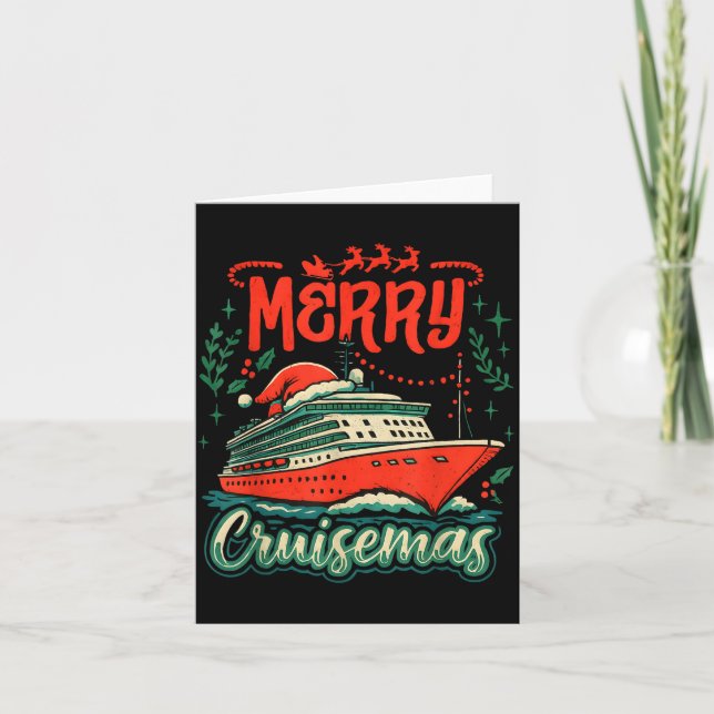 Funny Merry Cruisemas Holiday Cruise Vacation  Card (Front)