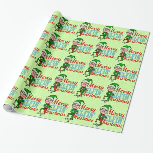 Funny Merry Elfin Christmas Bah Humbug Wrapping Paper