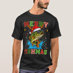 Funny Merry Fishmas Christmas Fish Xmas Fishing Fo T-Shirt