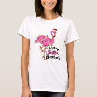 Funny Merry Flockin Christmas Flamingo