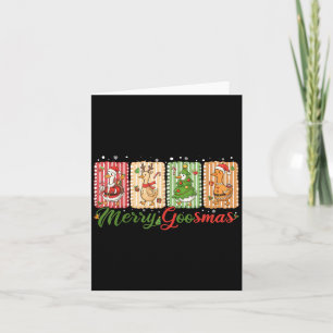 Funny Merry Goosemas Christmas Duck Silly Goose Me Card