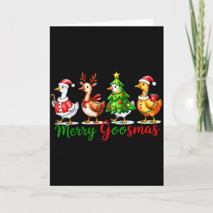 Funny Merry Goosemas Cute Xmas Goose Lovers Men Wo Card