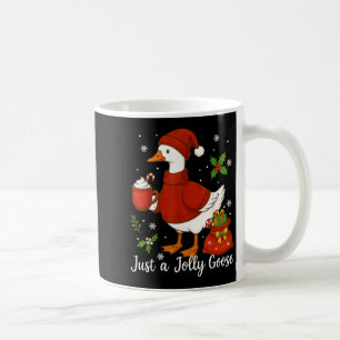Funny Merry Goosemas Just A Jolly Goose Christmas Coffee Mug