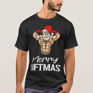 Funny Merry Liftmas Gym Fitness Christmas Men Wome T-Shirt