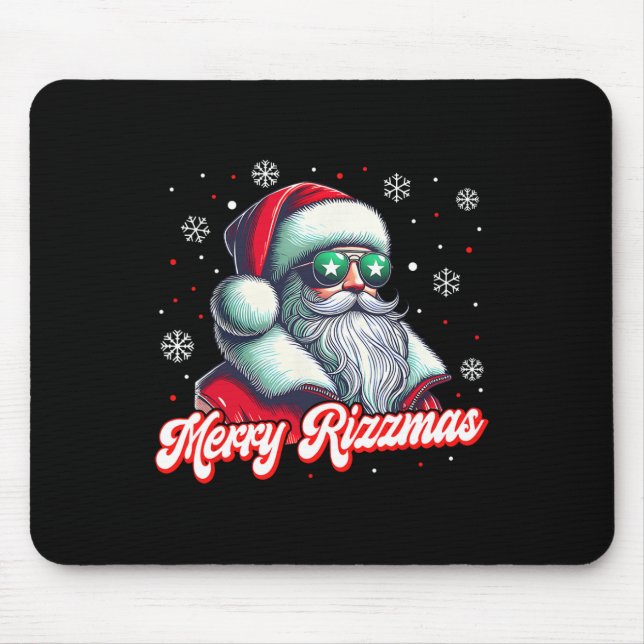 Funny Merry Rizzmas Rizz Santa Claus Christmas Cos Mouse Pad (Front)