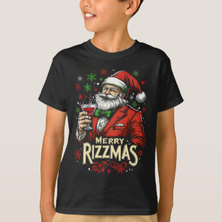 Funny Merry Rizzmas Santa Christmas T-Shirt