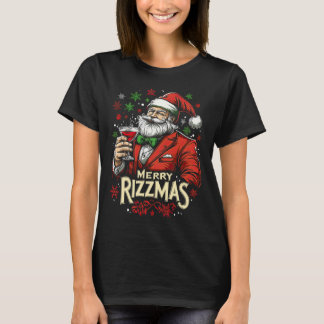 Funny Merry Rizzmas Santa Christmas T-Shirt