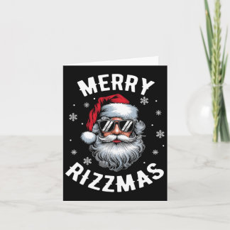 Funny Merry Rizzmas Sigmas Kids Teens School Chris Card