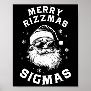 Funny Merry Rizzmas Sigmas Kids Teens School Chris Poster