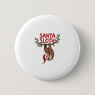 Funny Merry Slothmas Sloth Lazy Animal Kawaii Chri 6 Cm Round Badge