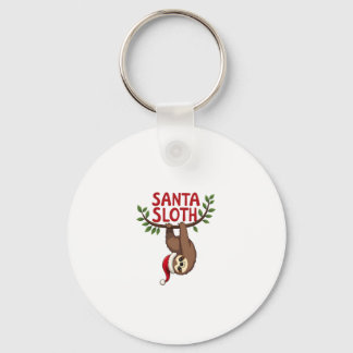 Funny Merry Slothmas Sloth Lazy Animal Kawaii Chri Key Ring