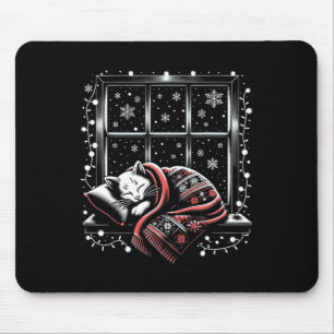 Funny Merry Xmas Cat Gifts For Cat Mum Womens Chri Mouse Pad