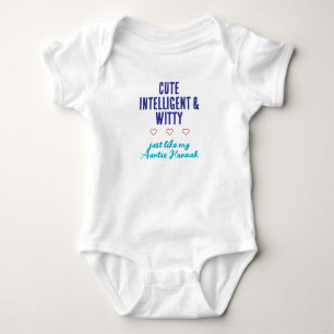 Funny Message One-Piece, Gift For Aunt, Uncle, Baby Bodysuit