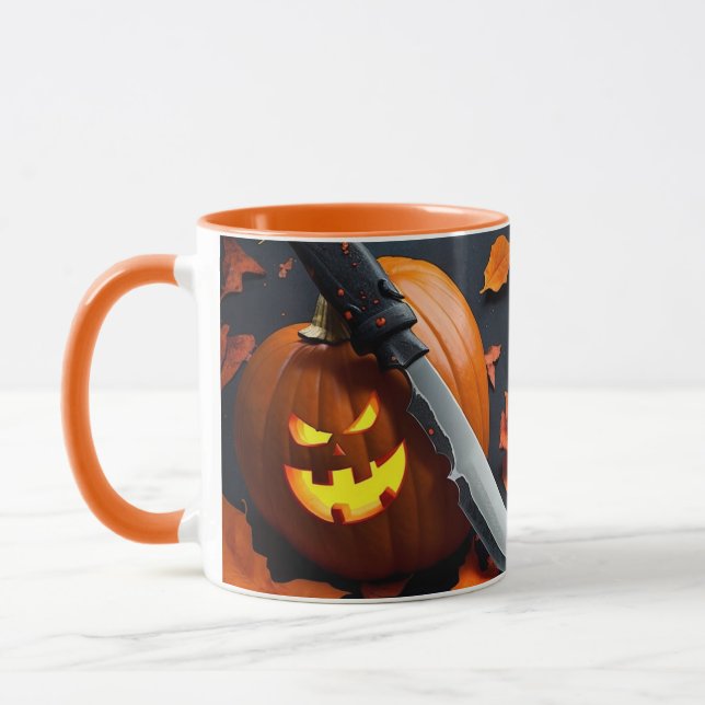 Funny Message - Wicked Pumpkin Coffee Mug (Left)