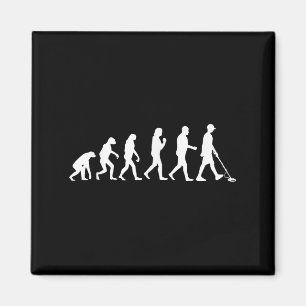 Funny Metal Detecting Art For Men Women Adult Meta Magnet